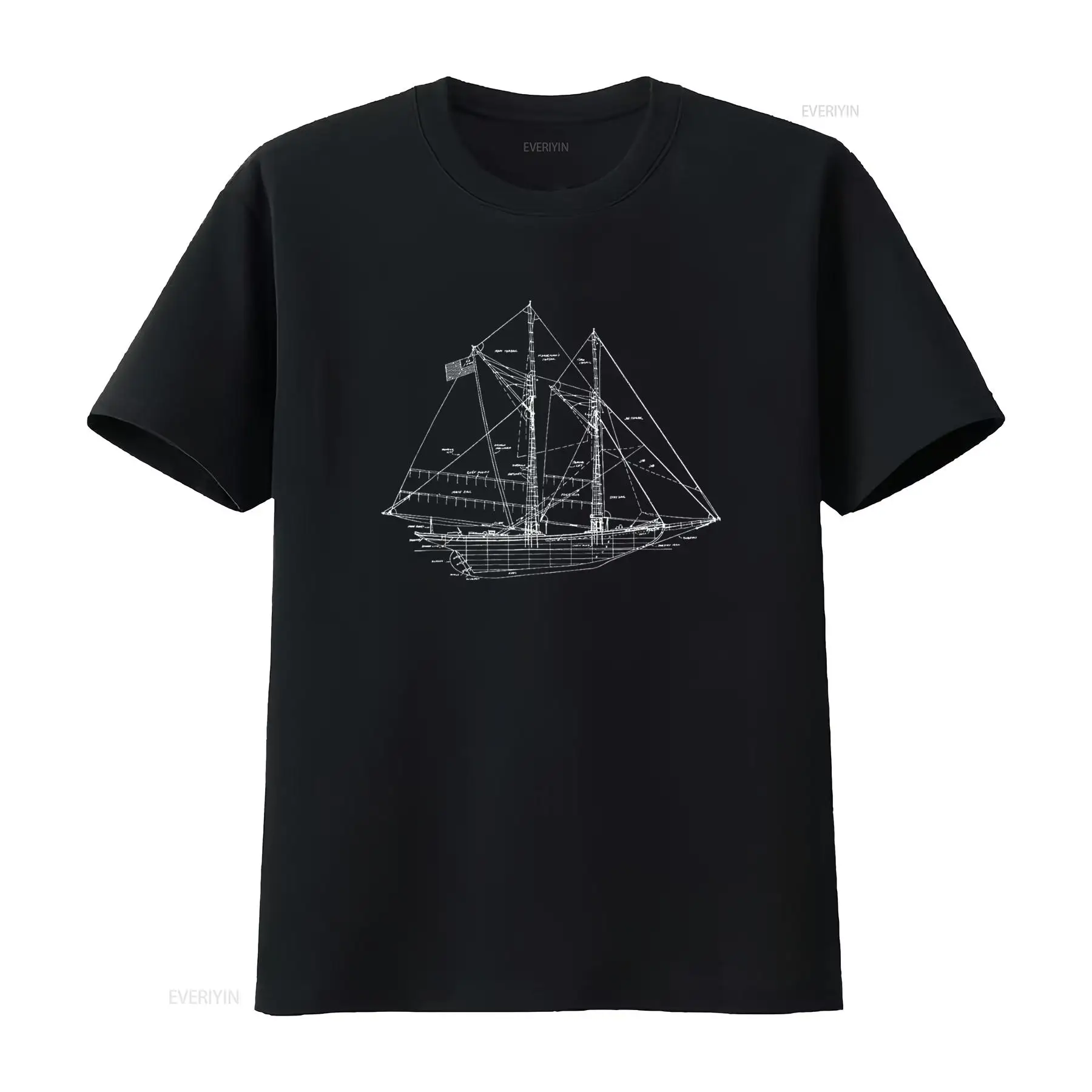 Vintage Yacht Fashion - Vela vintage plano veleiro iate t