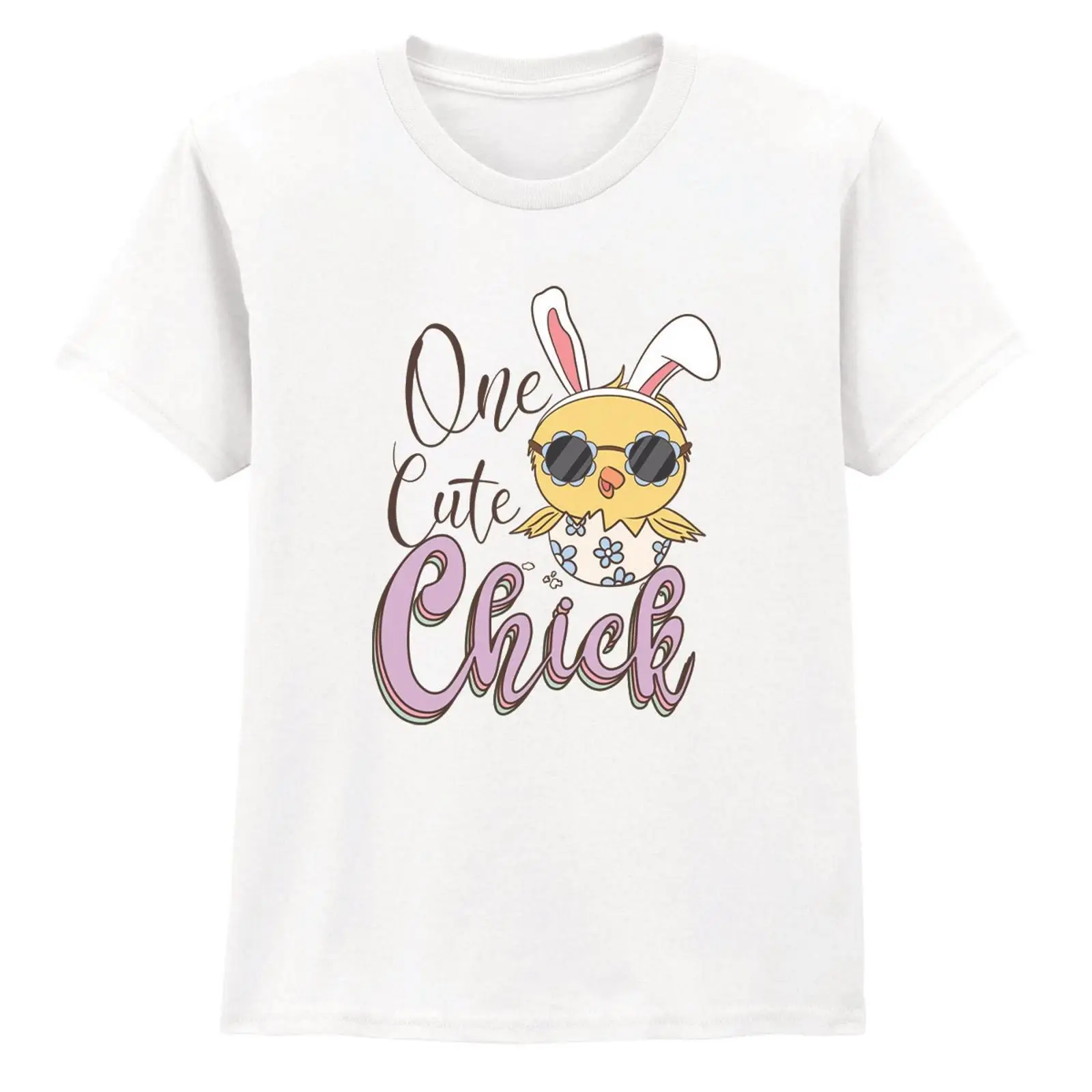 Vintage Ken Fashion - Camiseta feminina com estampa de pintinho