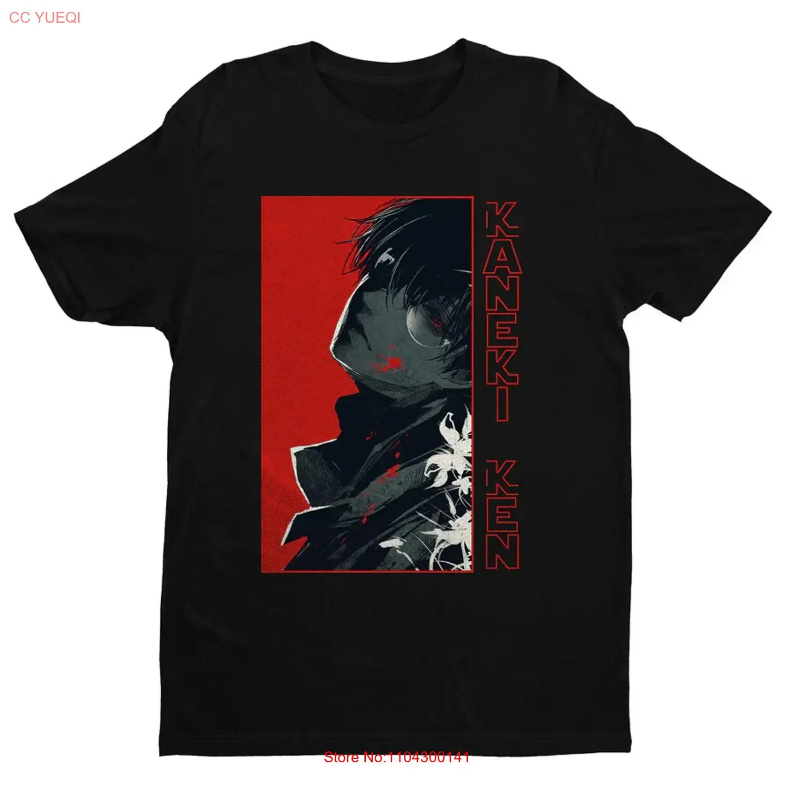 Vintage Ken Fashion - Camiseta Preta Anime Kaneki Ken Tokyo