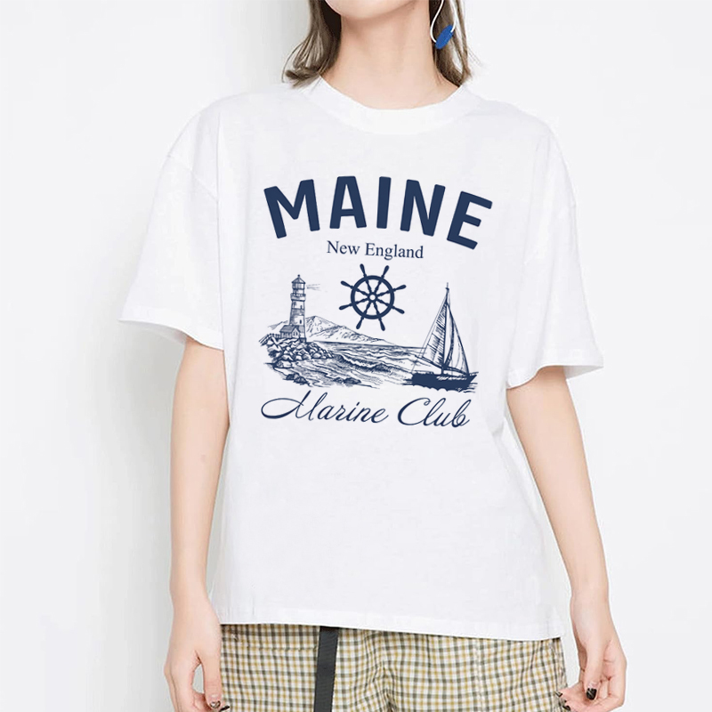 Vintage Yacht Fashion - T-shirt de manga curta para as