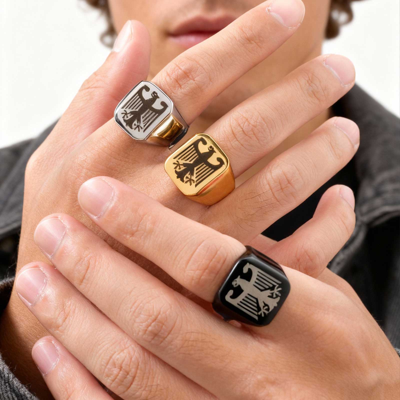 Vintage Fashion Rings - Anel Personalizado de Águia Voadora, Estilo