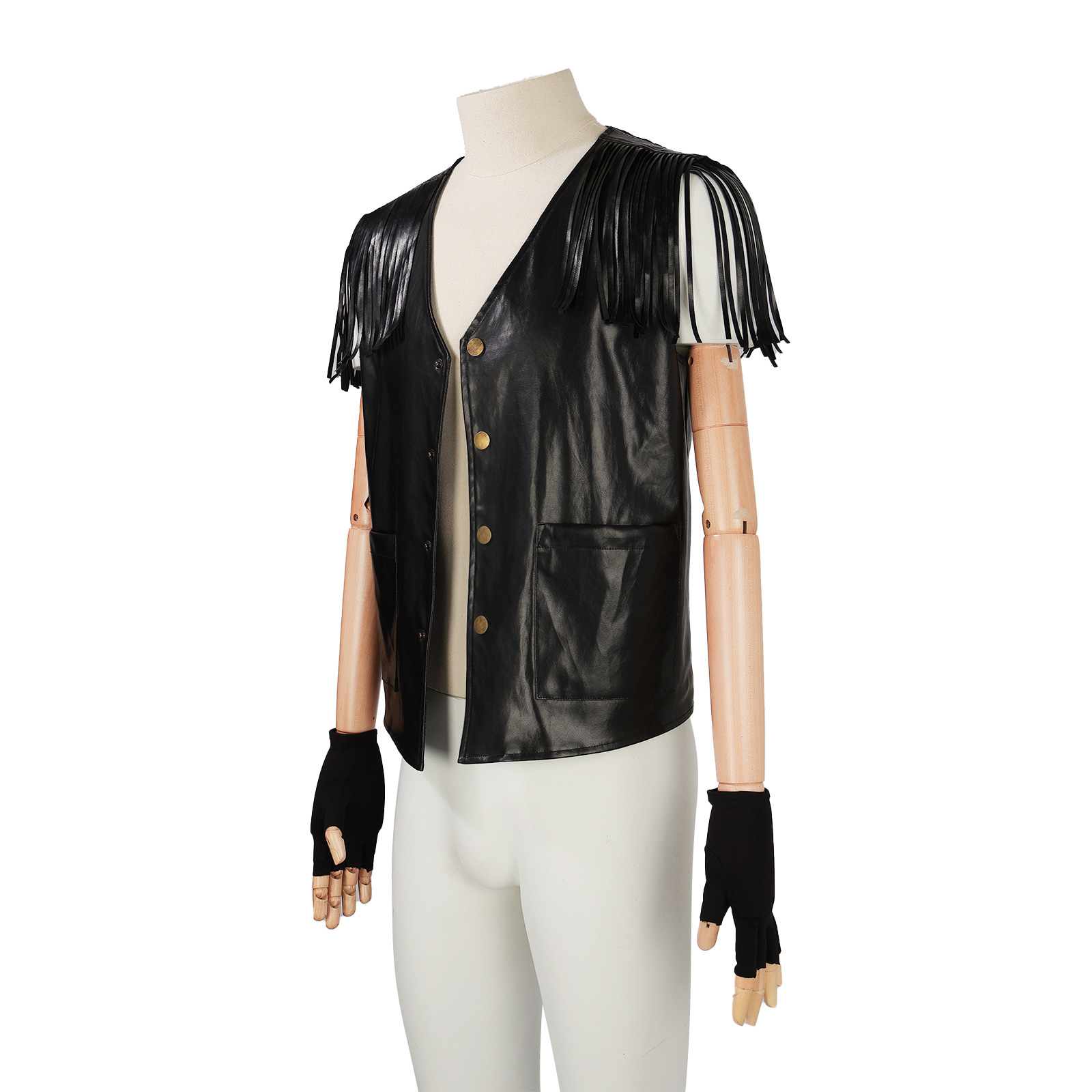 Vintage Ken Fashion - Colete Masculino Gótico Vintage para Cosplay