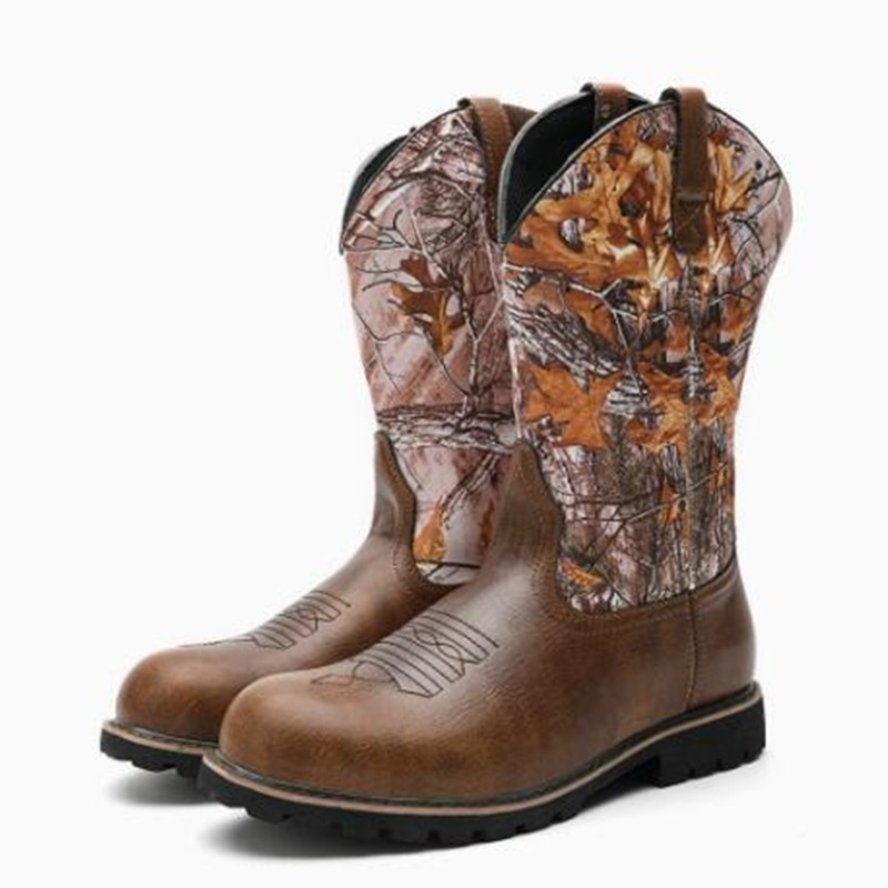 Vintage Fashion Mens - Botas Masculinas Clássicas de Couro com