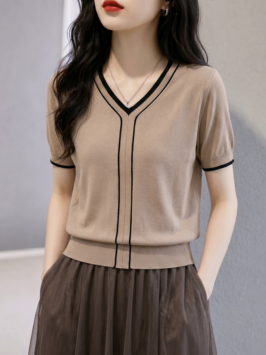 Vintage Fashion Years - Blusa Feminina Estilo Coreano de Seda