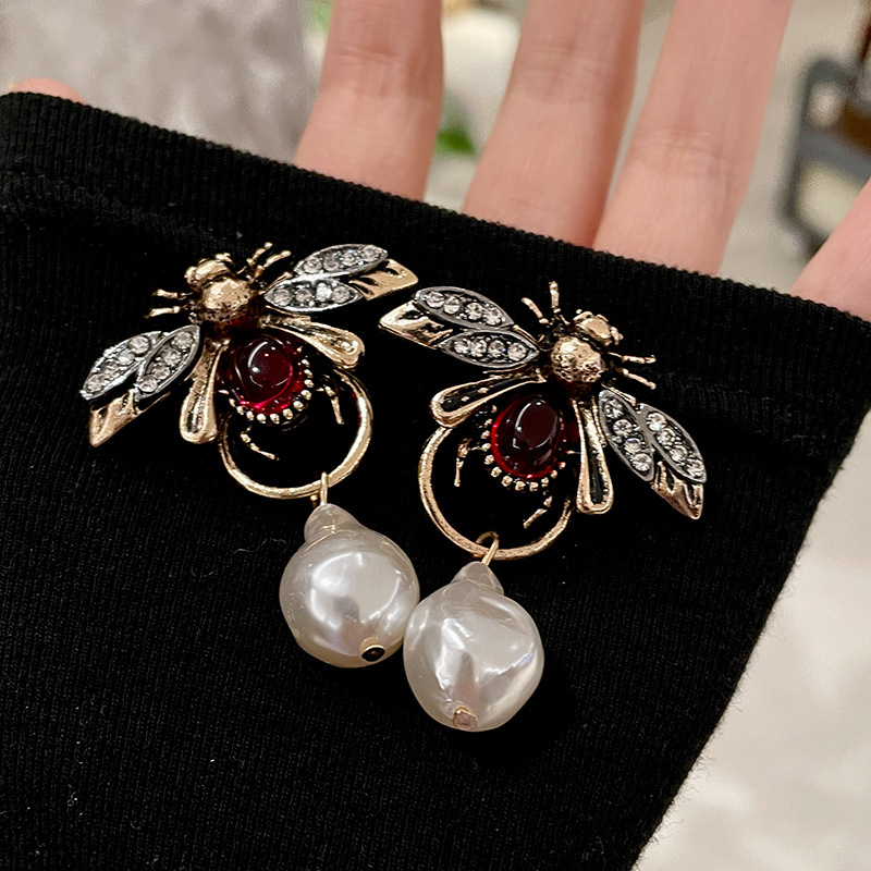Vintage Fashion Bug - Brincos pendurados de insetos vintage com