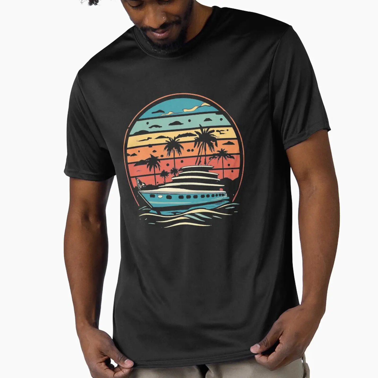 Vintage Yacht Fashion - Iate com design de groundhog em