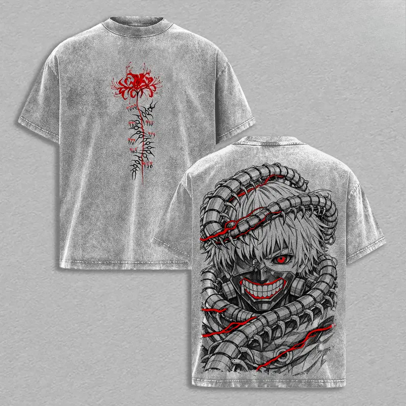 Vintage Ken Fashion - Camiseta Retrô Manga Kaneki Ken Tokyo