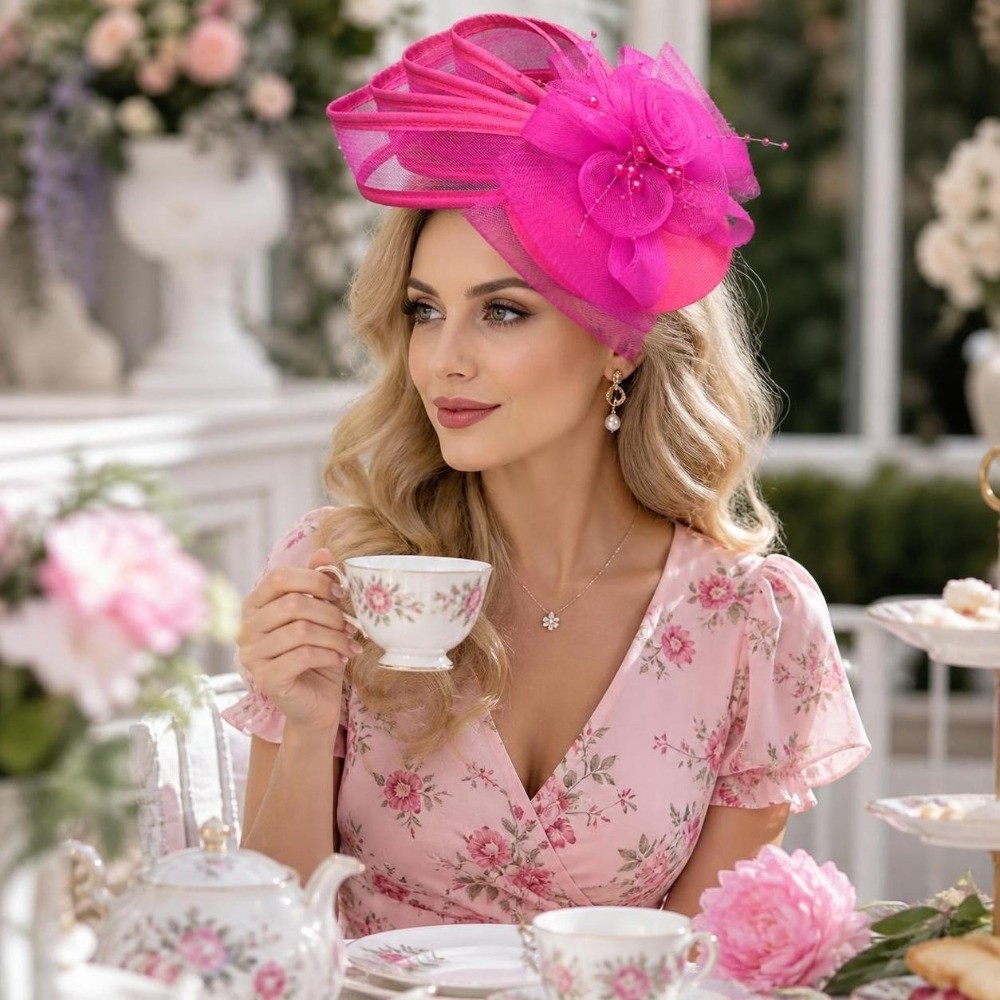 Novo Chapéu Fascinator Feminin - Vintage Fashion Hats avaliação e preço
