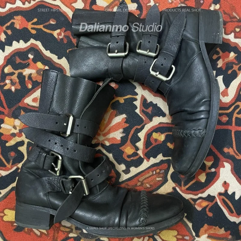 Moda masculina botas de couro  - Vintage Fashion Mens avaliação e preço