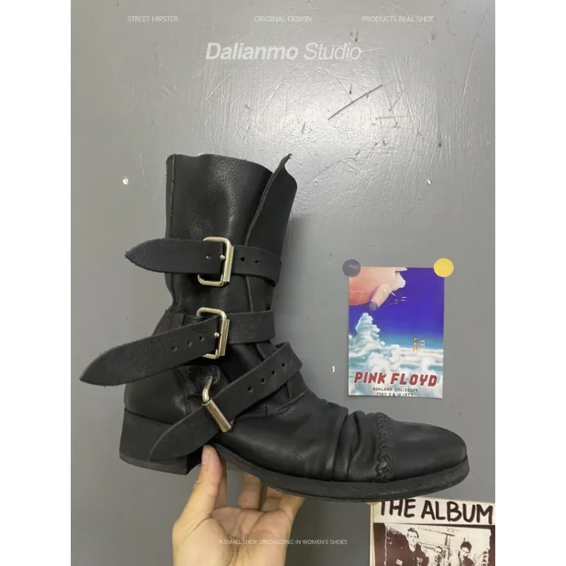 Moda masculina botas de couro  - Vintage Fashion Mens avaliação e preço