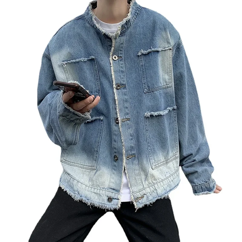 Jaqueta Jeans Masculina Americ - Patchwork Jean Jacket avaliação e preço
