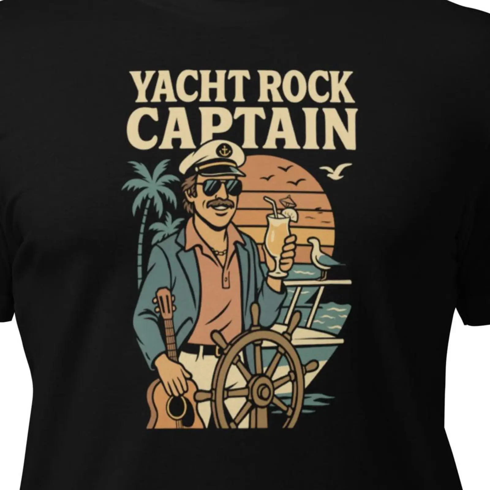 Camiseta Yacht Rock Captain Re - Vintage Yacht Fashion avaliação e preço