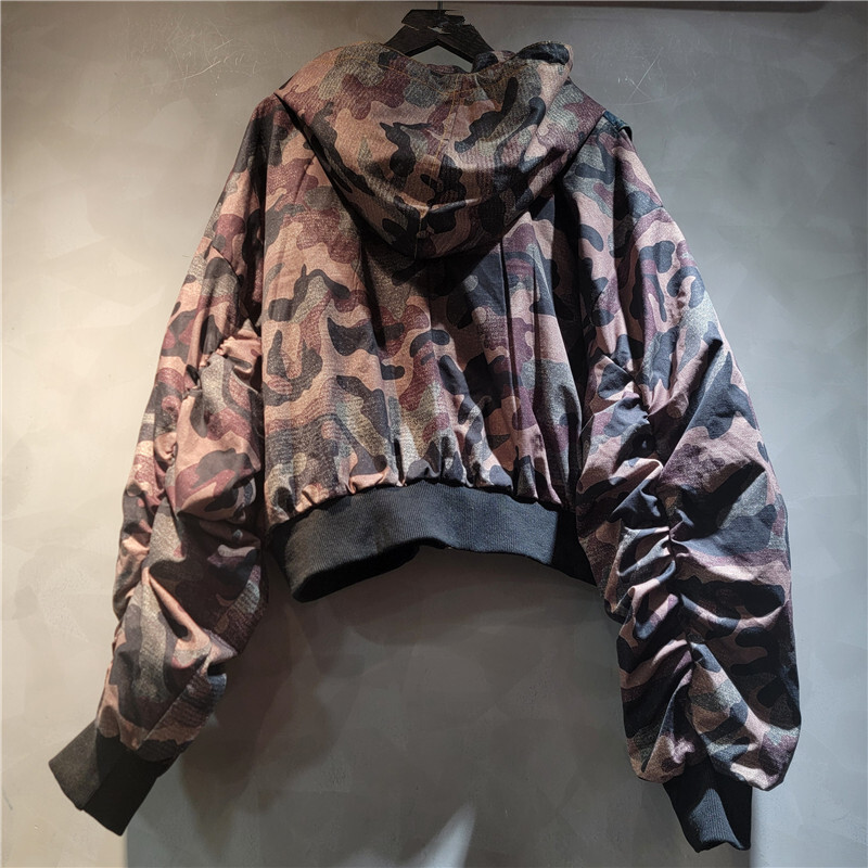 Whtth moda feminina camuflagem - Patchwork Jean Jacket avaliação e preço
