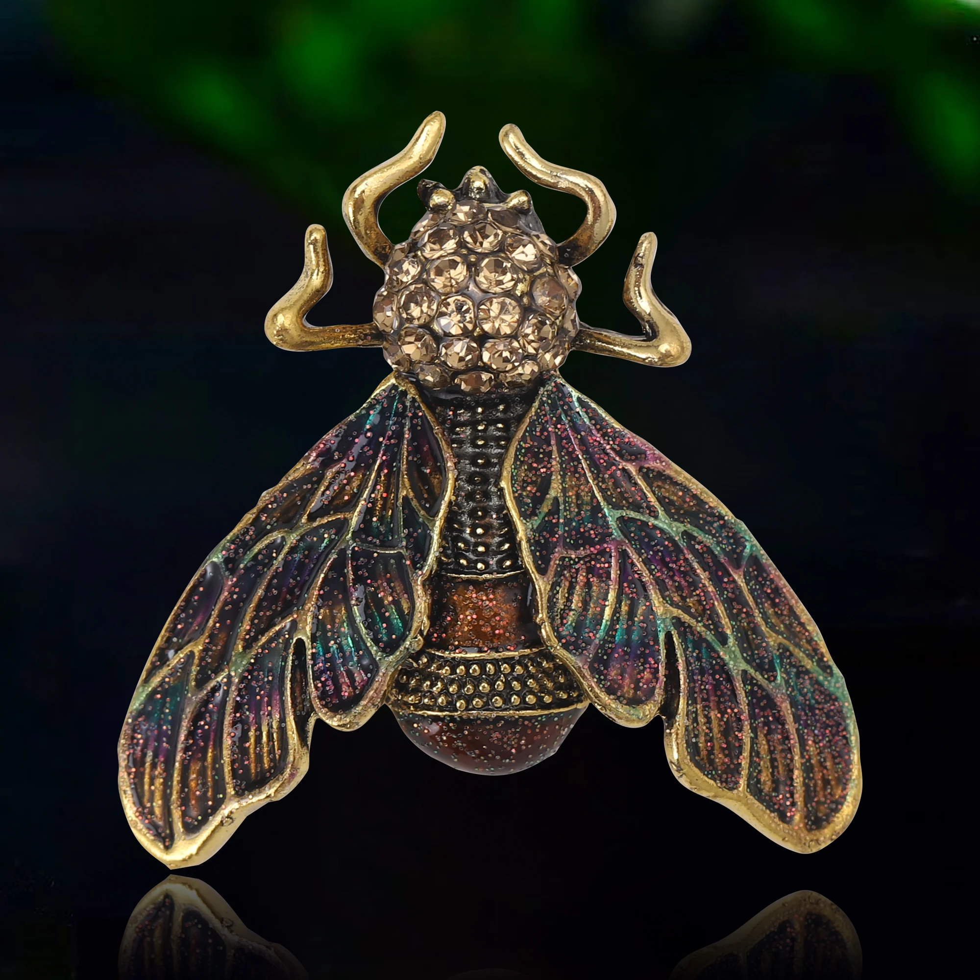 Vintage strass bug broches par - Vintage Fashion Bug avaliação e preço