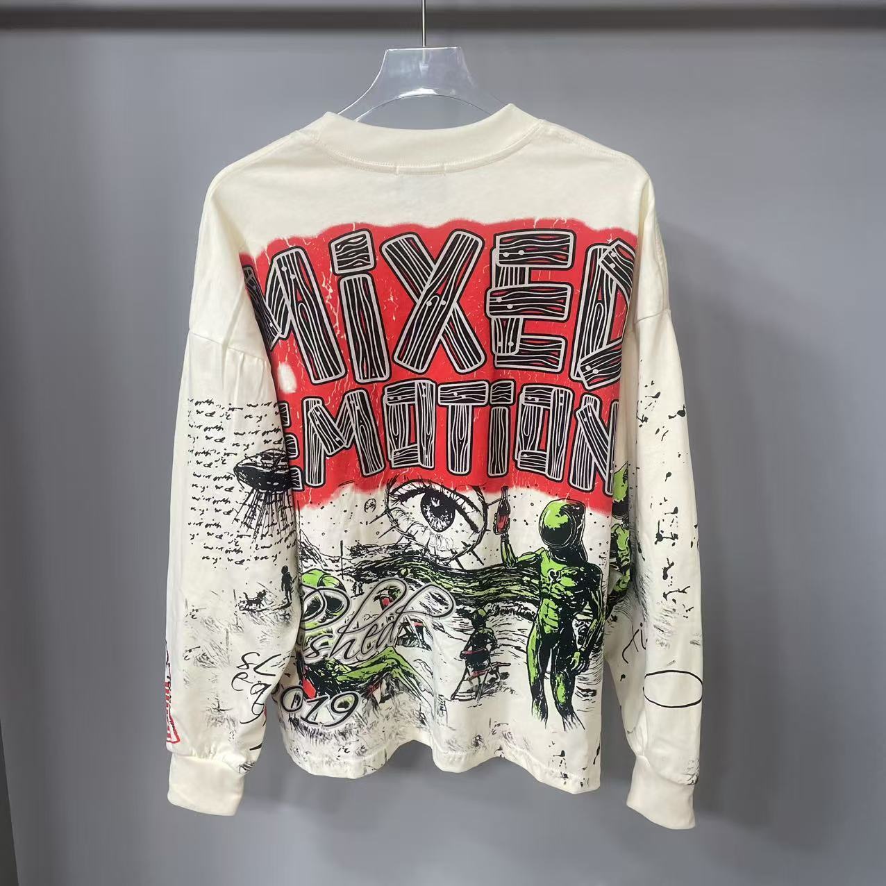 Camiseta de Manga Longa MIXED- - Vintage Fashion Design avaliação e preço