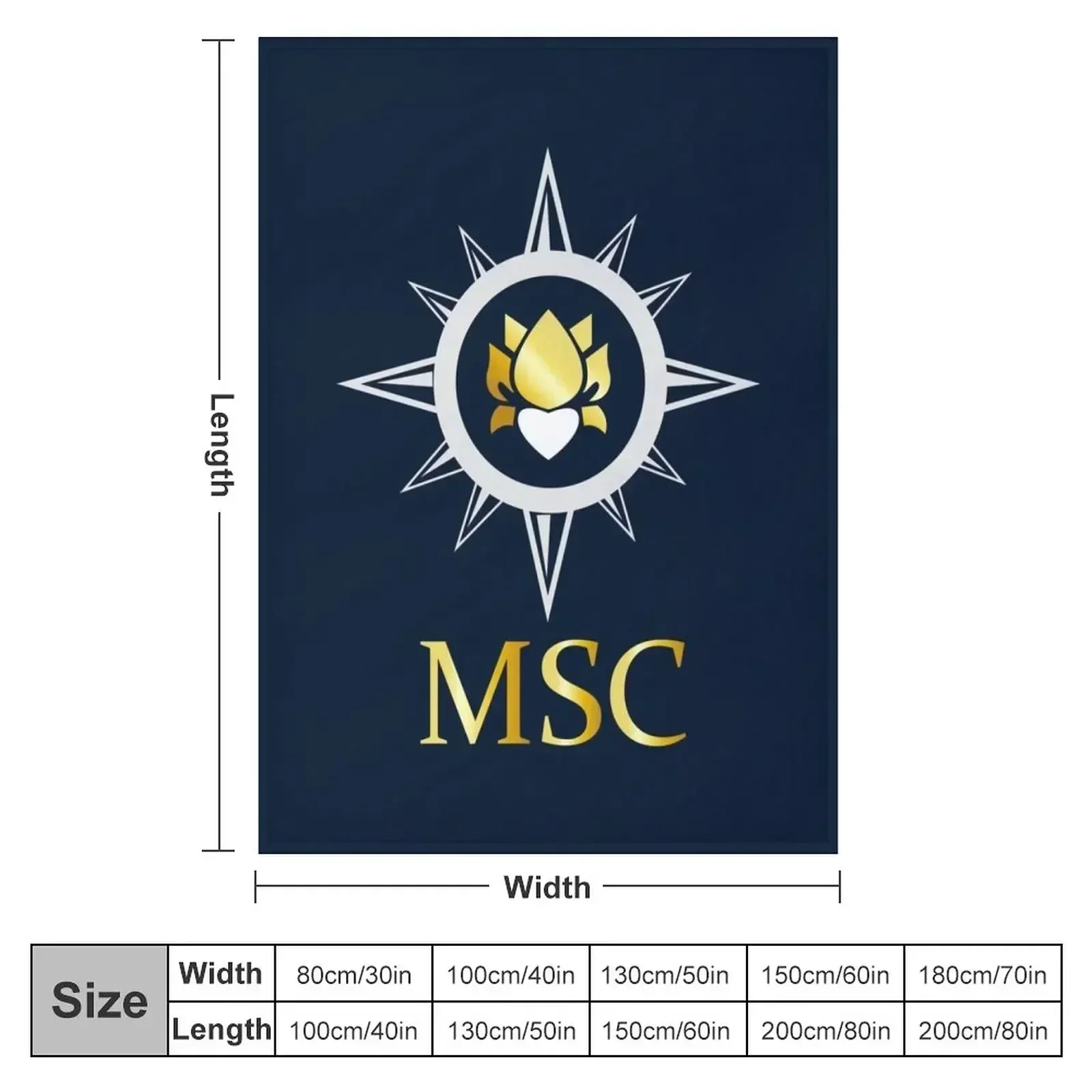 Manta Decorativa Msc Yacht Clu - Vintage Yacht Fashion avaliação e preço