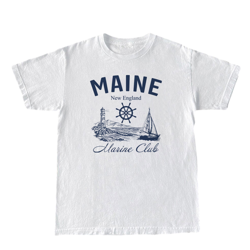 T-shirt de manga curta para as - Vintage Yacht Fashion avaliação e preço
