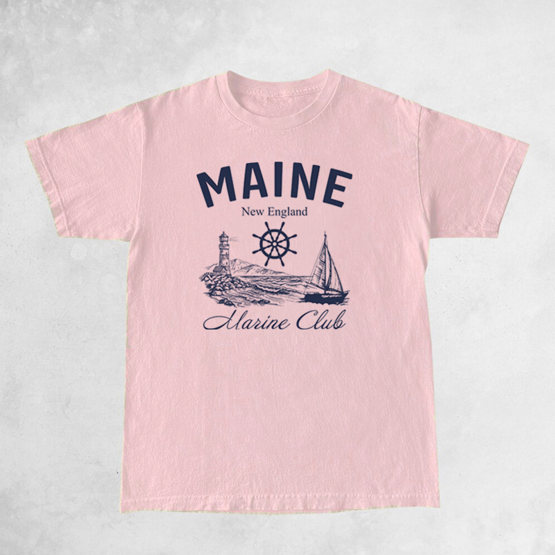 T-shirt de manga curta para as - Vintage Yacht Fashion avaliação e preço
