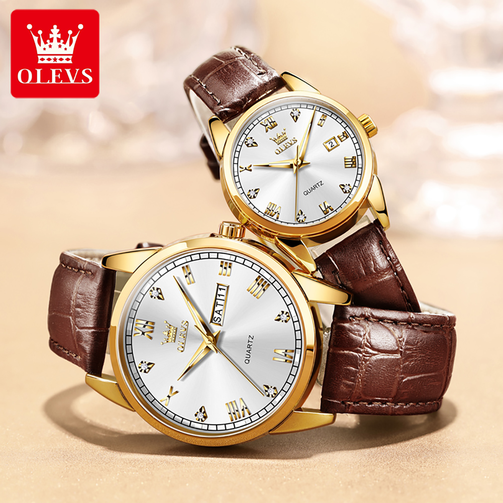 Relógios de Casal OLEVS: Luxuo - Vintage Fashion Complete avaliação e preço