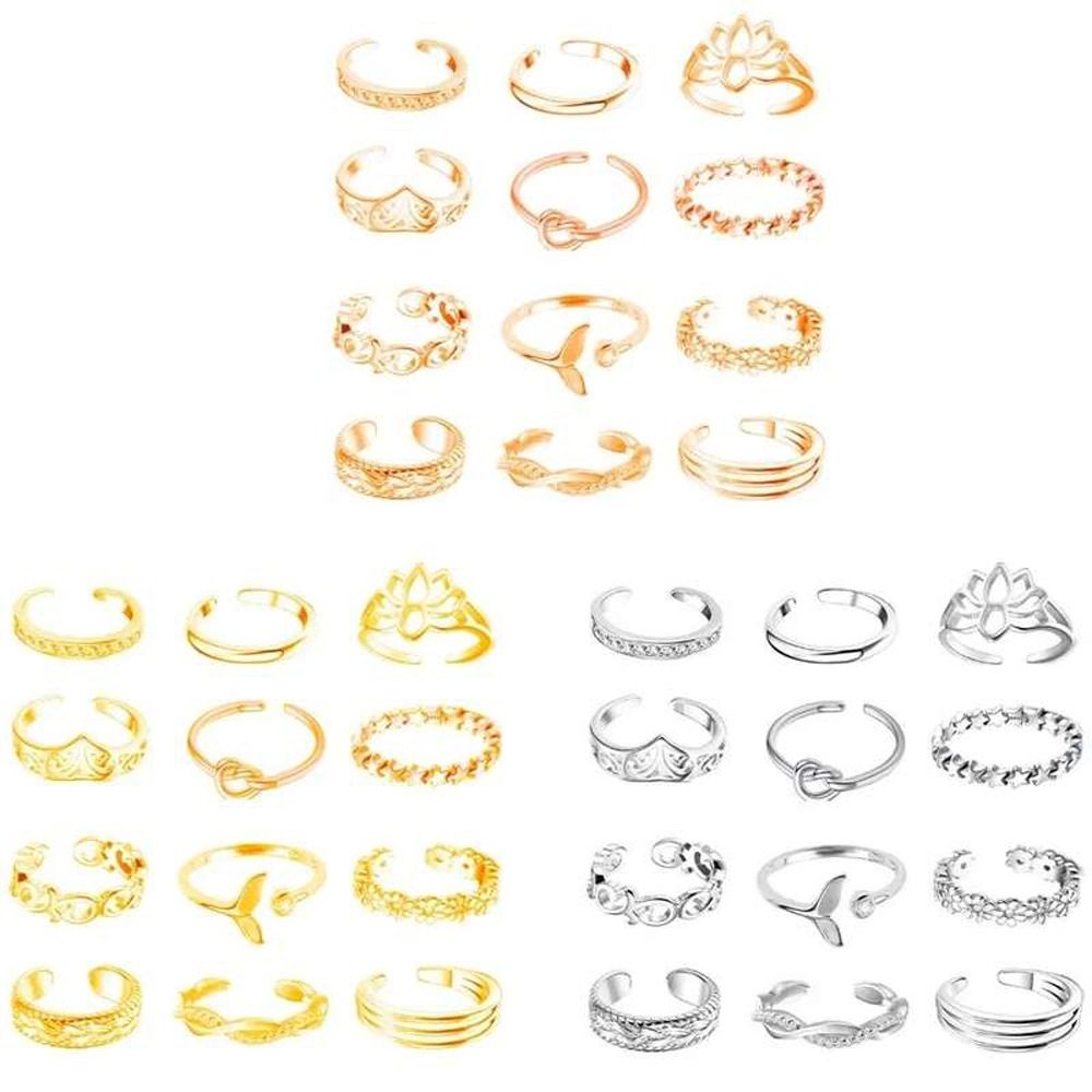 Conjunto de Anéis de Dedo do P - Vintage Fashion Rings avaliação e preço