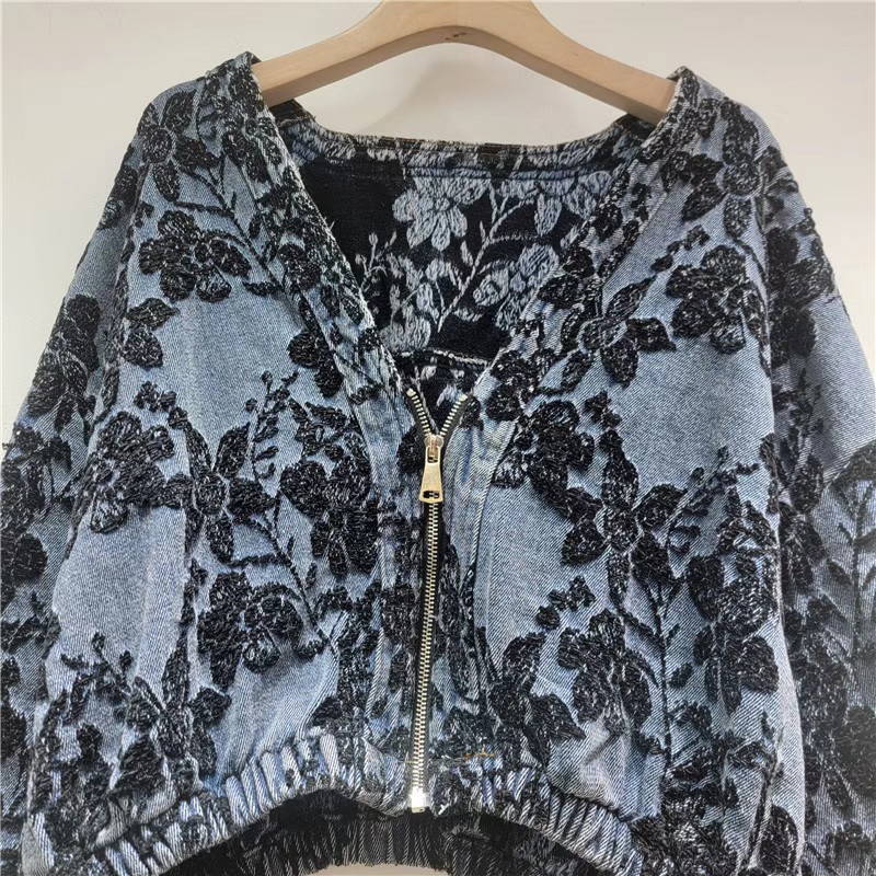 Jaqueta Jeans Feminina Curta d - Patchwork Jean Jacket avaliação e preço