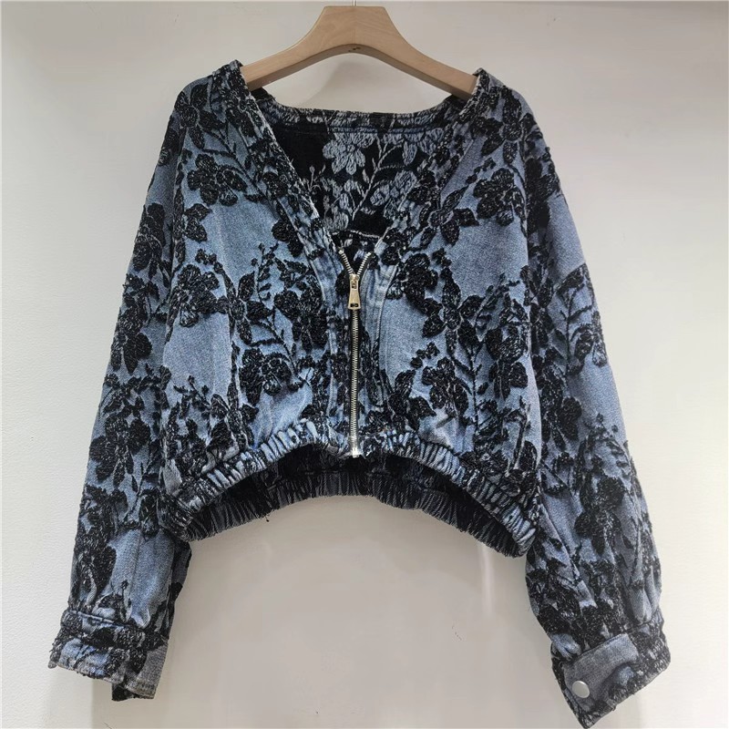 Jaqueta Jeans Feminina Curta d - Patchwork Jean Jacket avaliação e preço