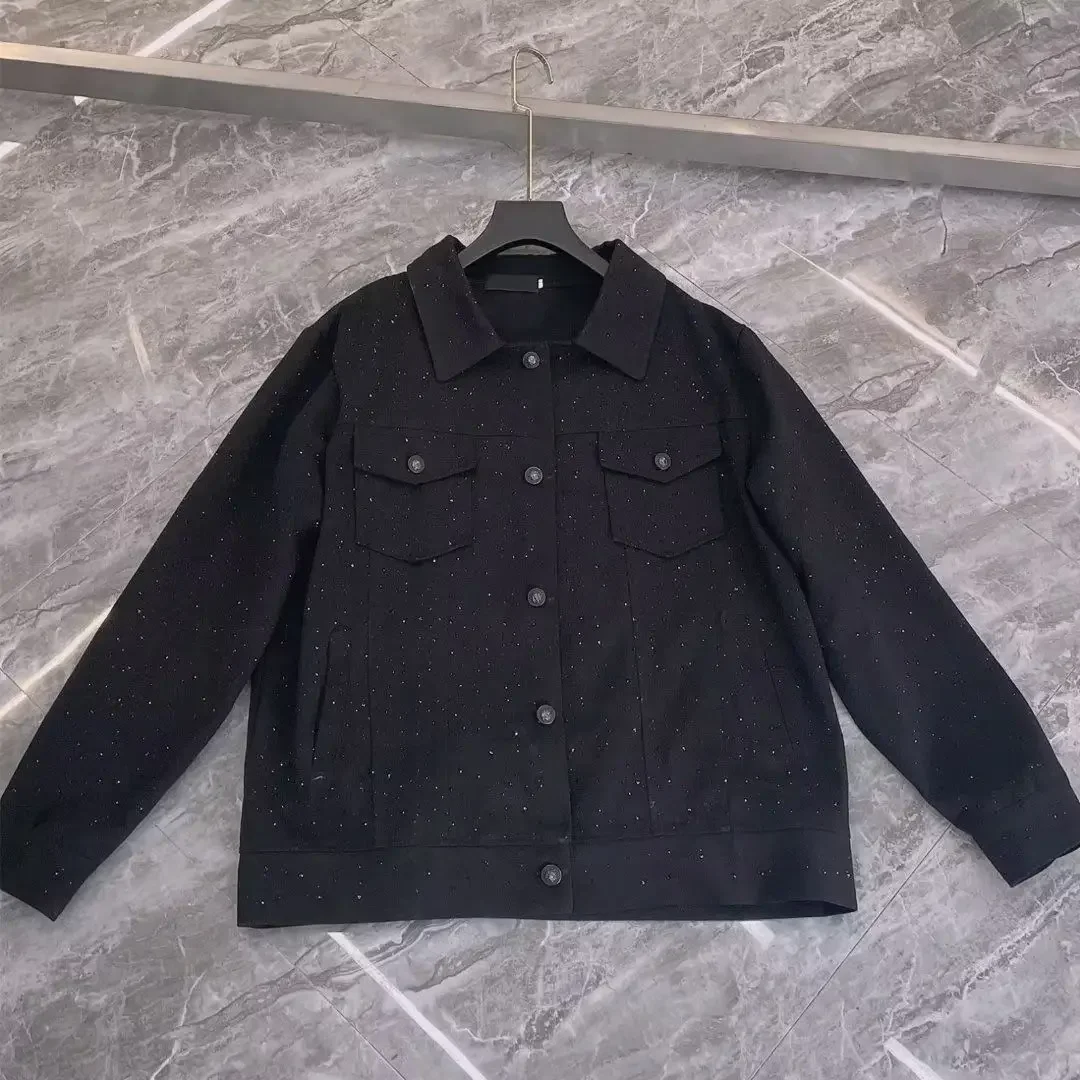 Casaco jeans para homens botão - Patchwork Jean Jacket avaliação e preço