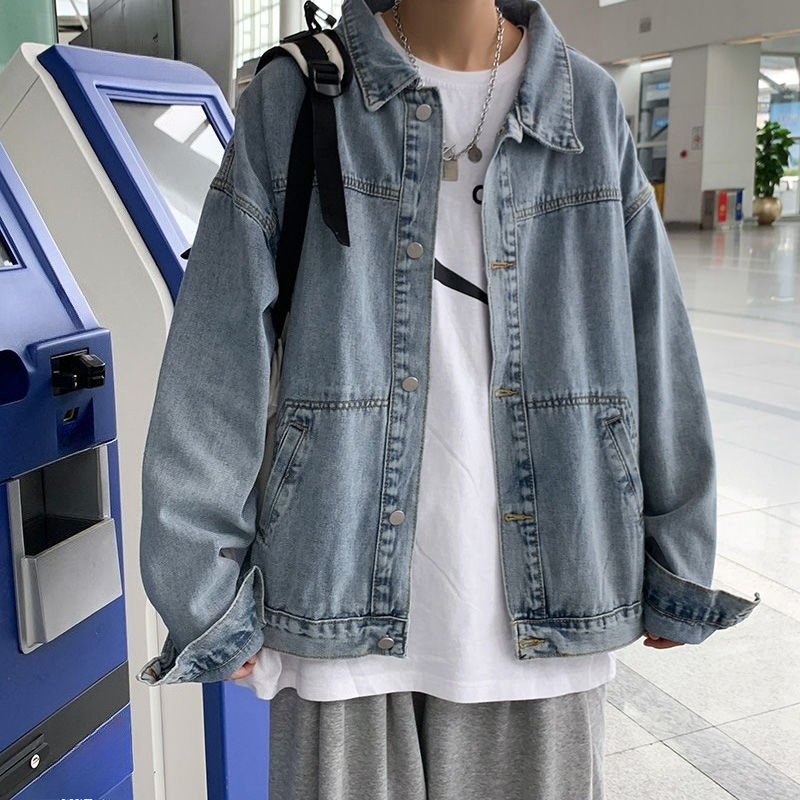 Inverno 2025 masculino jean ca - Patchwork Jean Jacket avaliação e preço