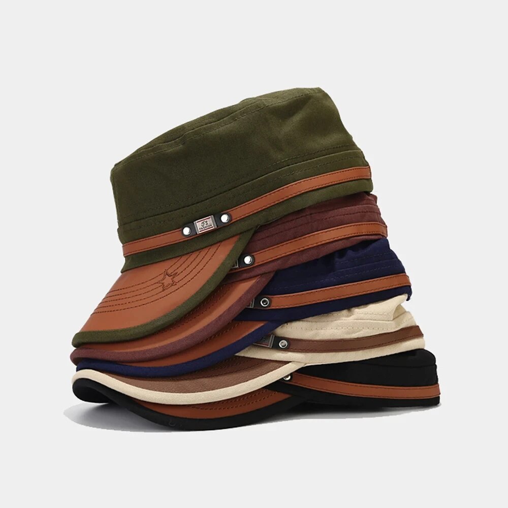 Casual cadete chapéu homem pla - Vintage Fashion Hats avaliação e preço