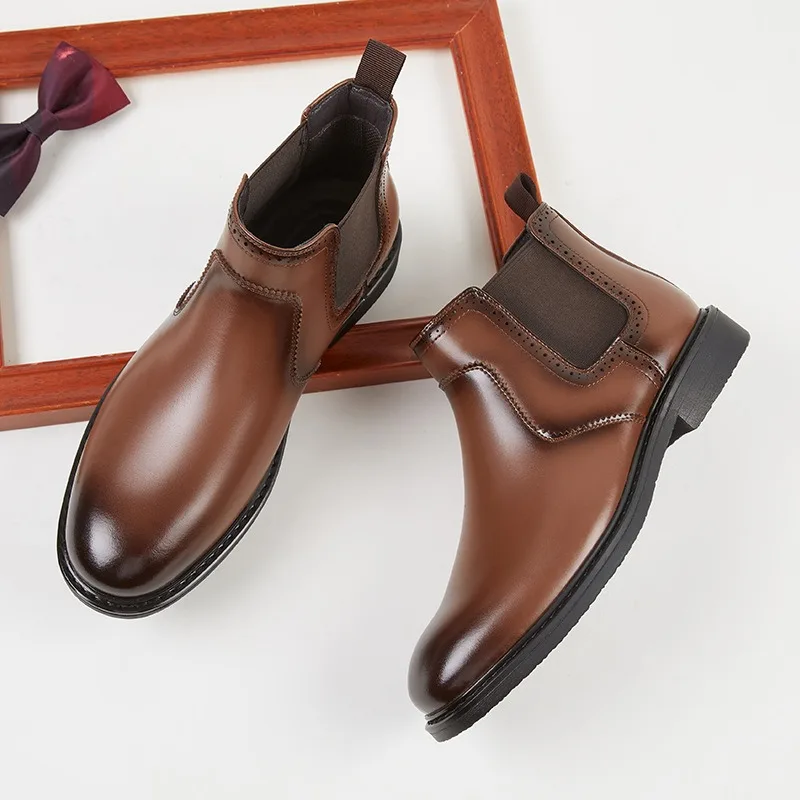Botas oxford de couro masculin - Vintage Fashion Mens avaliação e preço