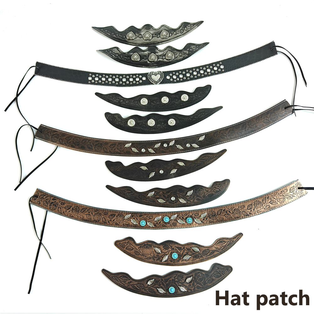 Faixa de Couro Ocidental Vinta - Vintage Fashion Hats avaliação e preço